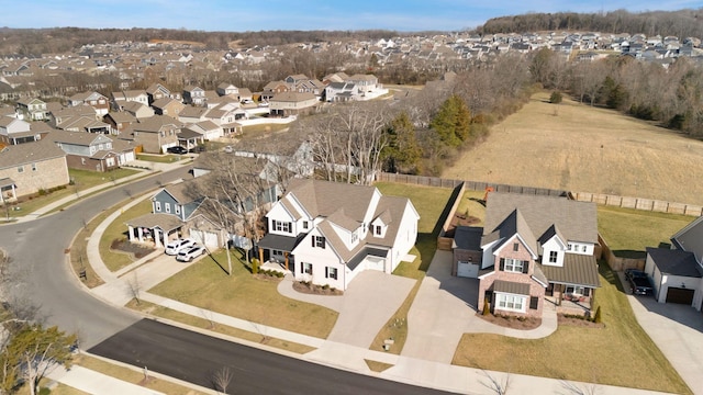 bird's eye view featuring a residential view