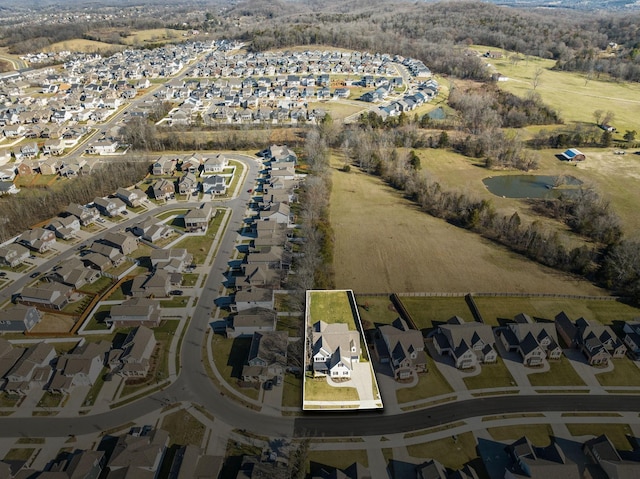 drone / aerial view with a residential view