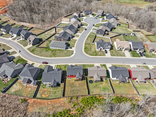 aerial view featuring a residential view