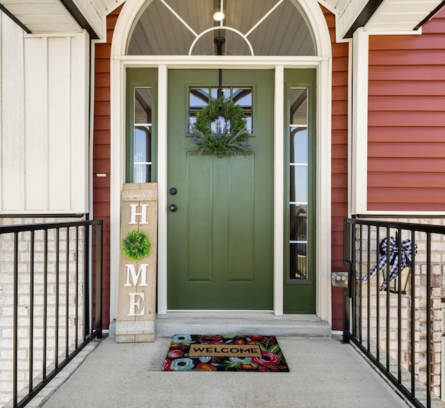 view of doorway to property