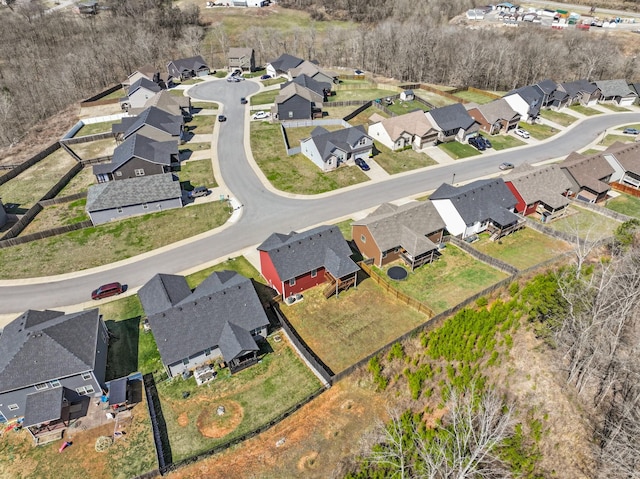 aerial view featuring a residential view