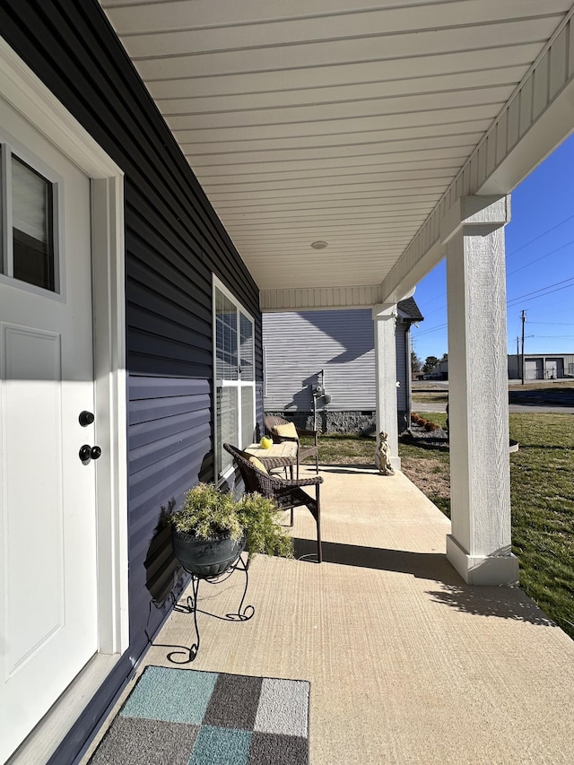 view of patio / terrace featuring a porch