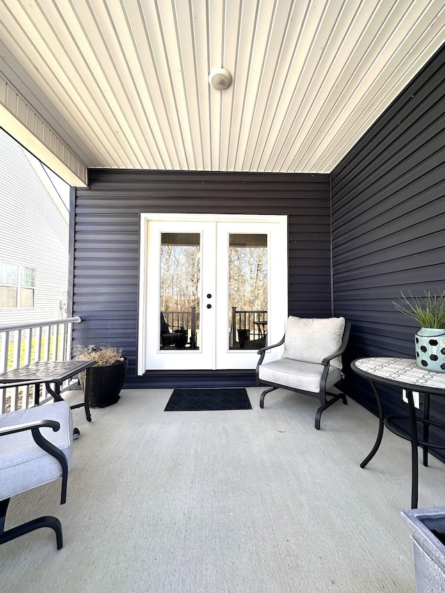 view of patio with french doors