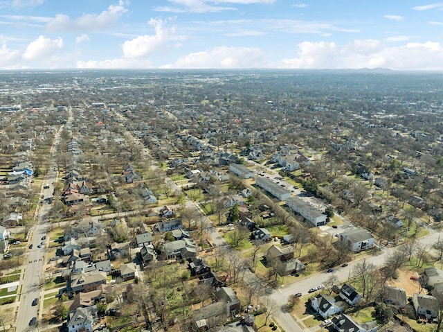 bird's eye view with a residential view