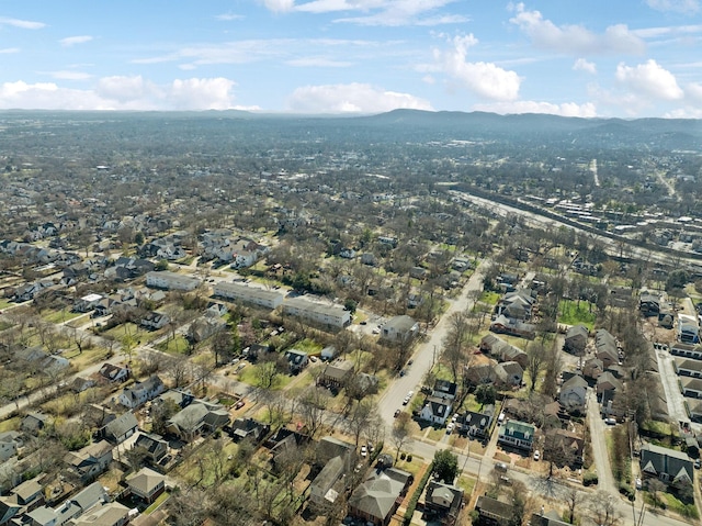 aerial view with a residential view