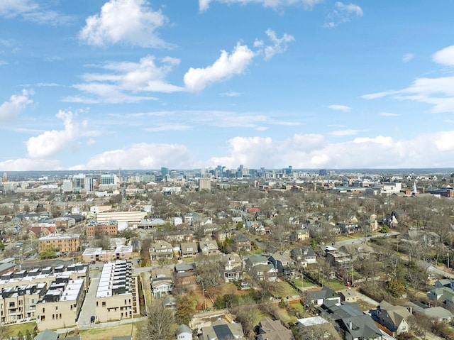 bird's eye view featuring a city view