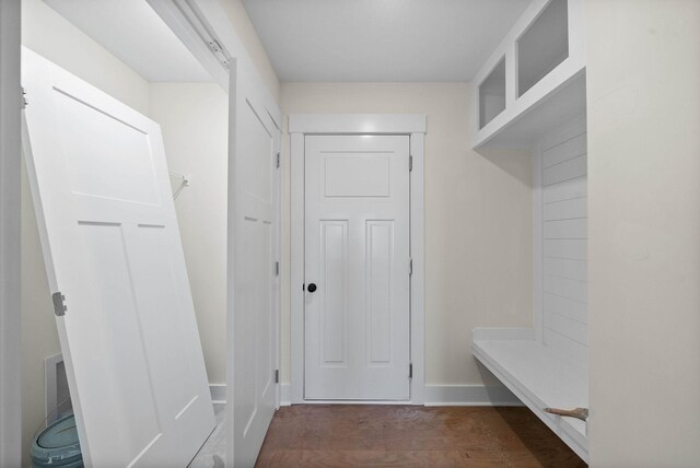 mudroom featuring wood finished floors