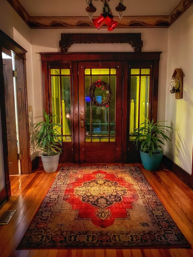 entrance to property with french doors and visible vents