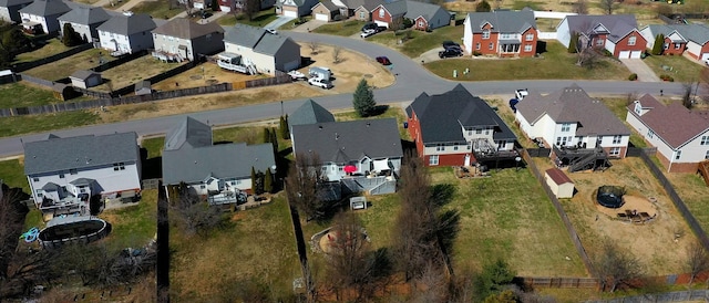 aerial view featuring a residential view