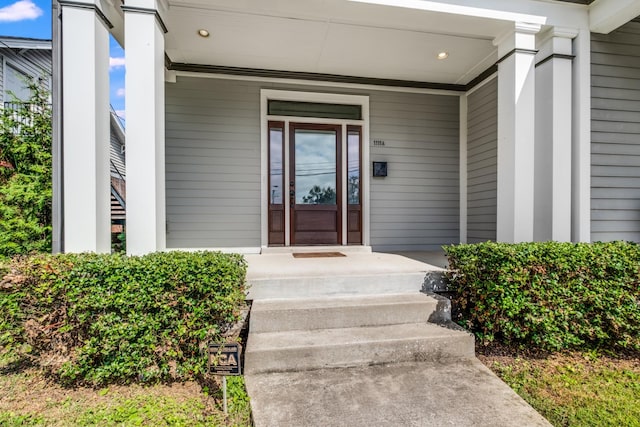 view of doorway to property