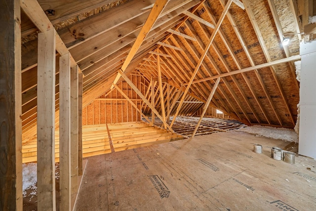 view of attic