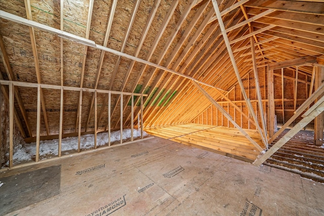 view of attic