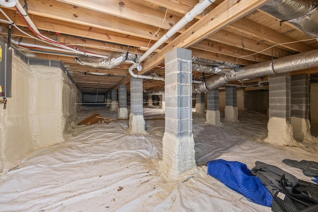 basement with crawl space