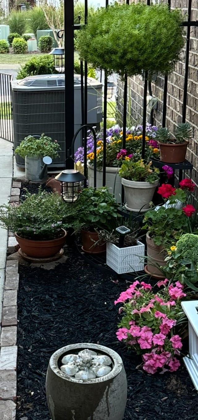 balcony with central AC unit