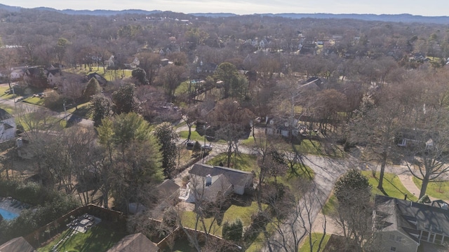 aerial view featuring a view of trees