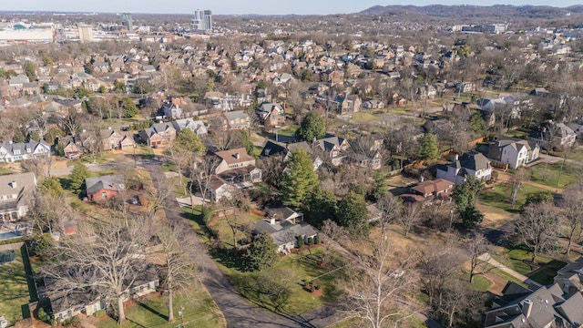 bird's eye view featuring a residential view