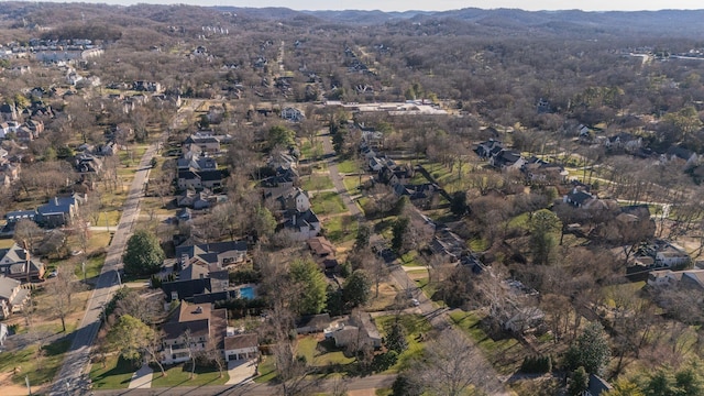 bird's eye view with a residential view