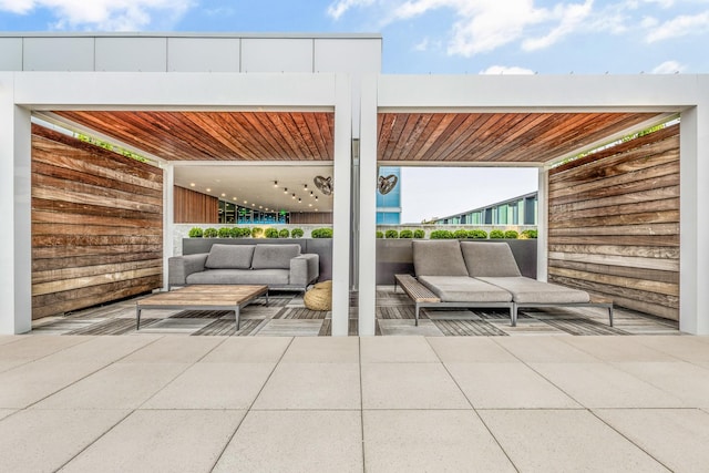 view of patio with outdoor lounge area