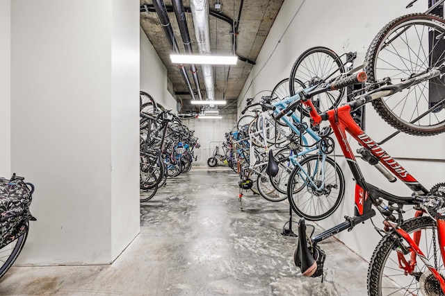 garage with bike storage