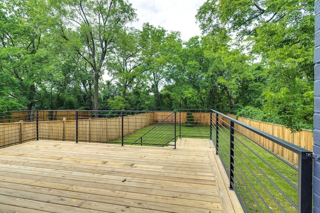 deck with fence