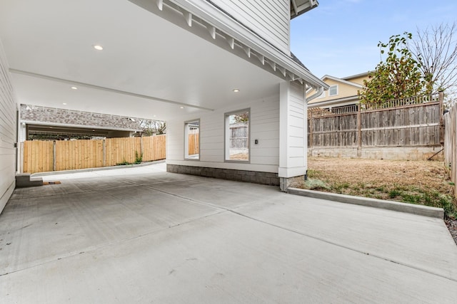 view of patio / terrace with fence