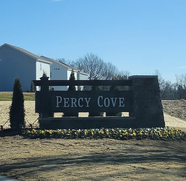 view of community sign