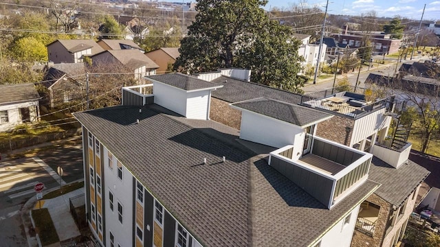 aerial view featuring a residential view