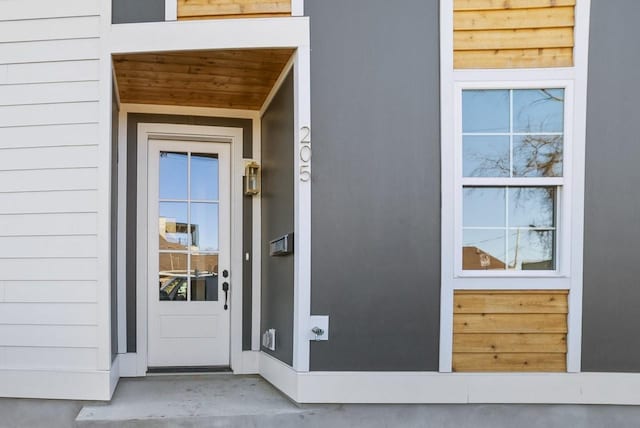 view of doorway to property