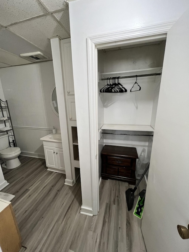 closet featuring visible vents