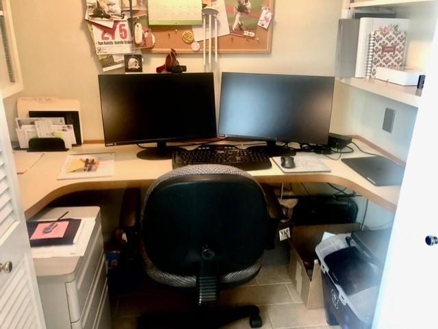 office featuring tile patterned floors