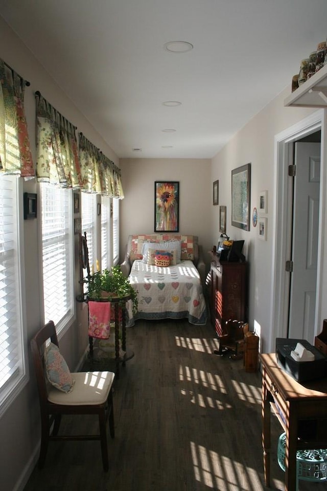 bedroom featuring wood finished floors