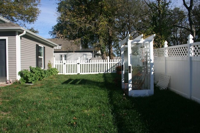 view of yard with fence private yard