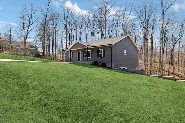 view of front of house with a front yard