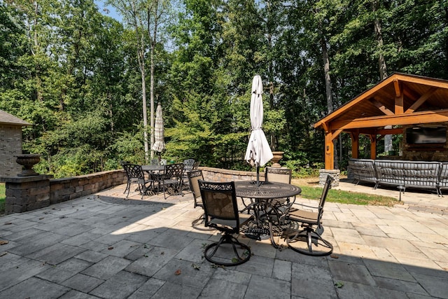 view of patio / terrace featuring outdoor dining space