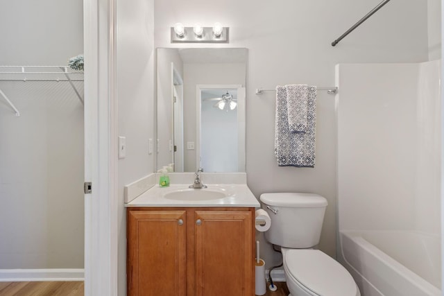 full bath featuring toilet and vanity