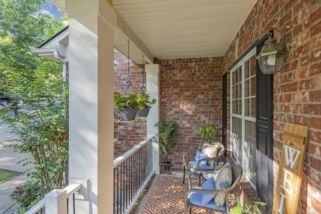 balcony with covered porch