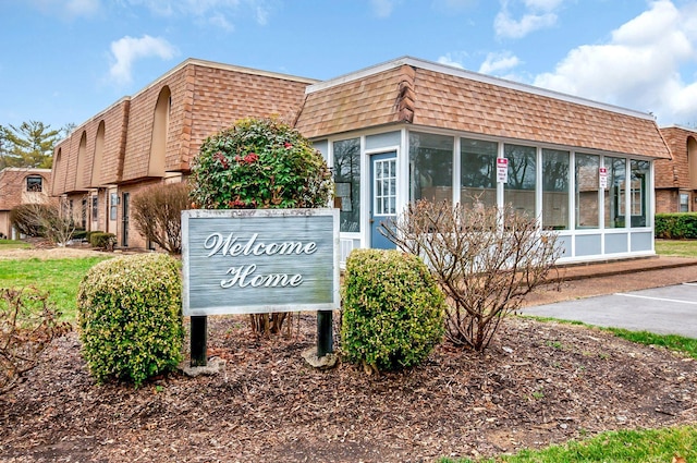 view of community sign