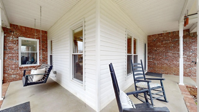 view of patio featuring covered porch