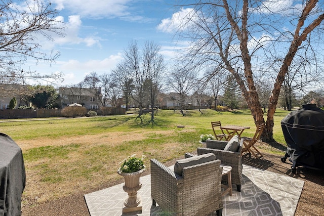 view of yard featuring a patio