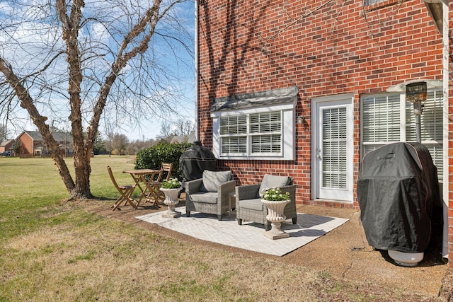 view of patio / terrace featuring area for grilling