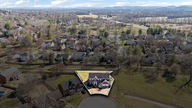 drone / aerial view featuring a residential view