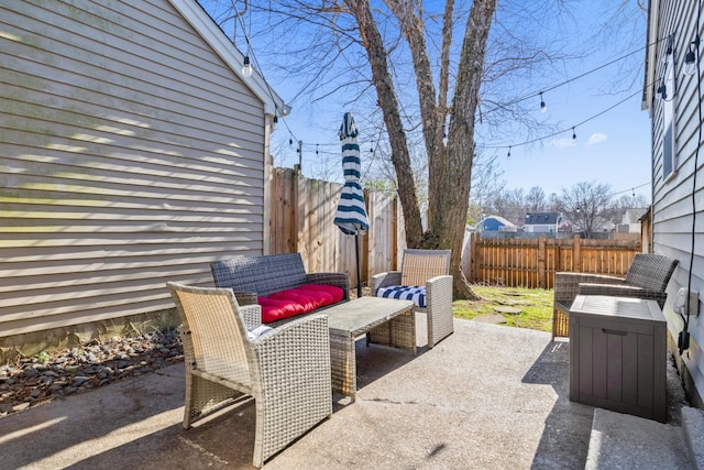 view of patio / terrace with a fenced backyard