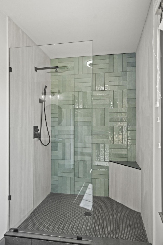 bathroom with walk in shower