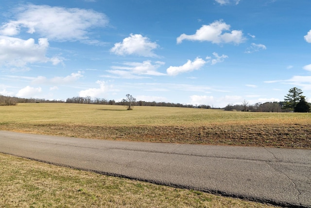 view of street featuring a rural view