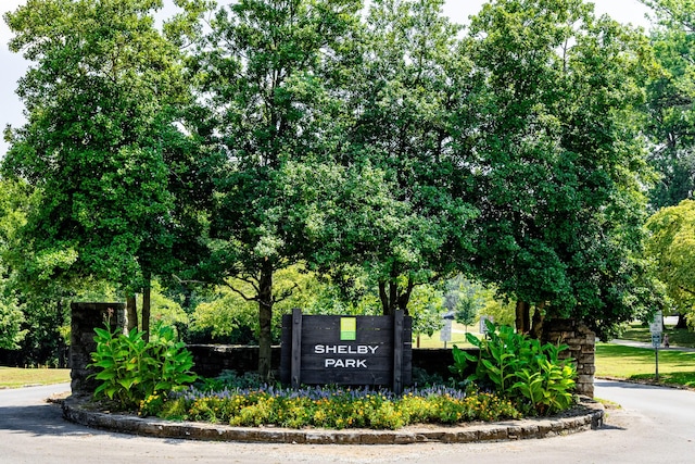 view of community sign