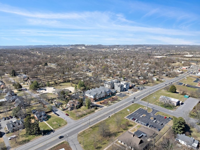 aerial view featuring a residential view