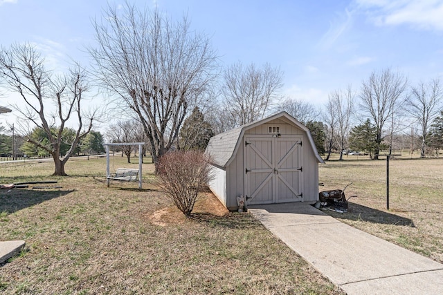 view of shed