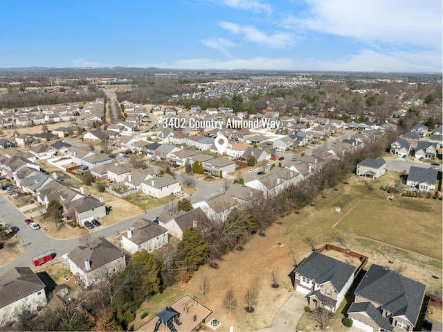 drone / aerial view featuring a residential view