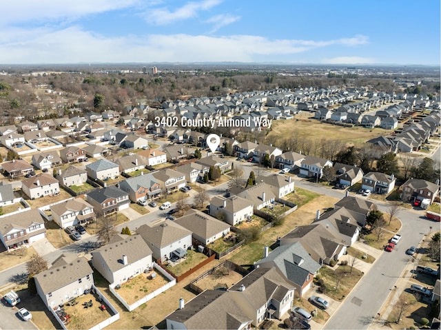 birds eye view of property featuring a residential view