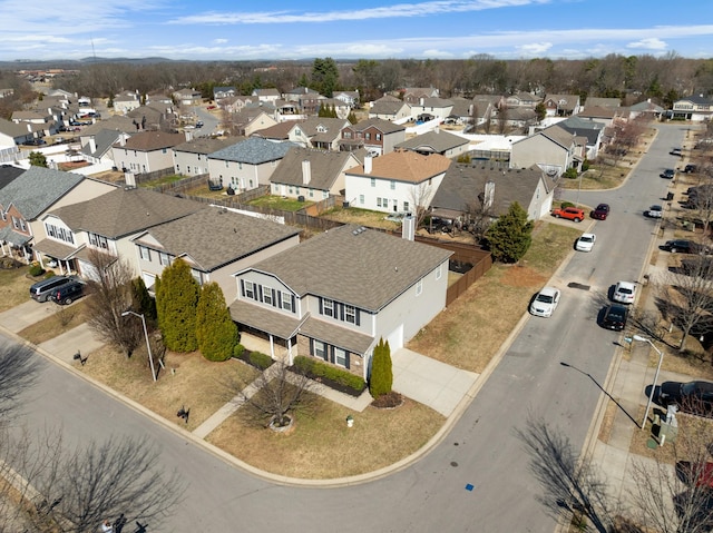 drone / aerial view with a residential view